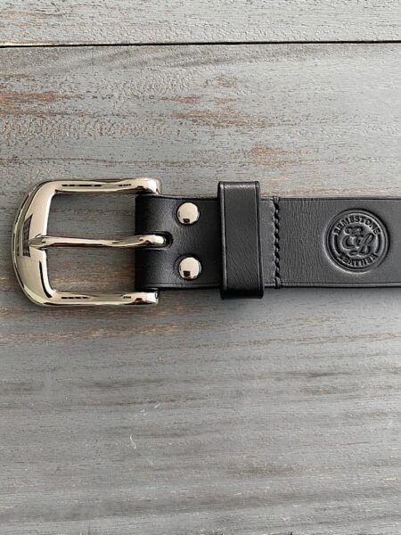 handcrafted quality black leather belt